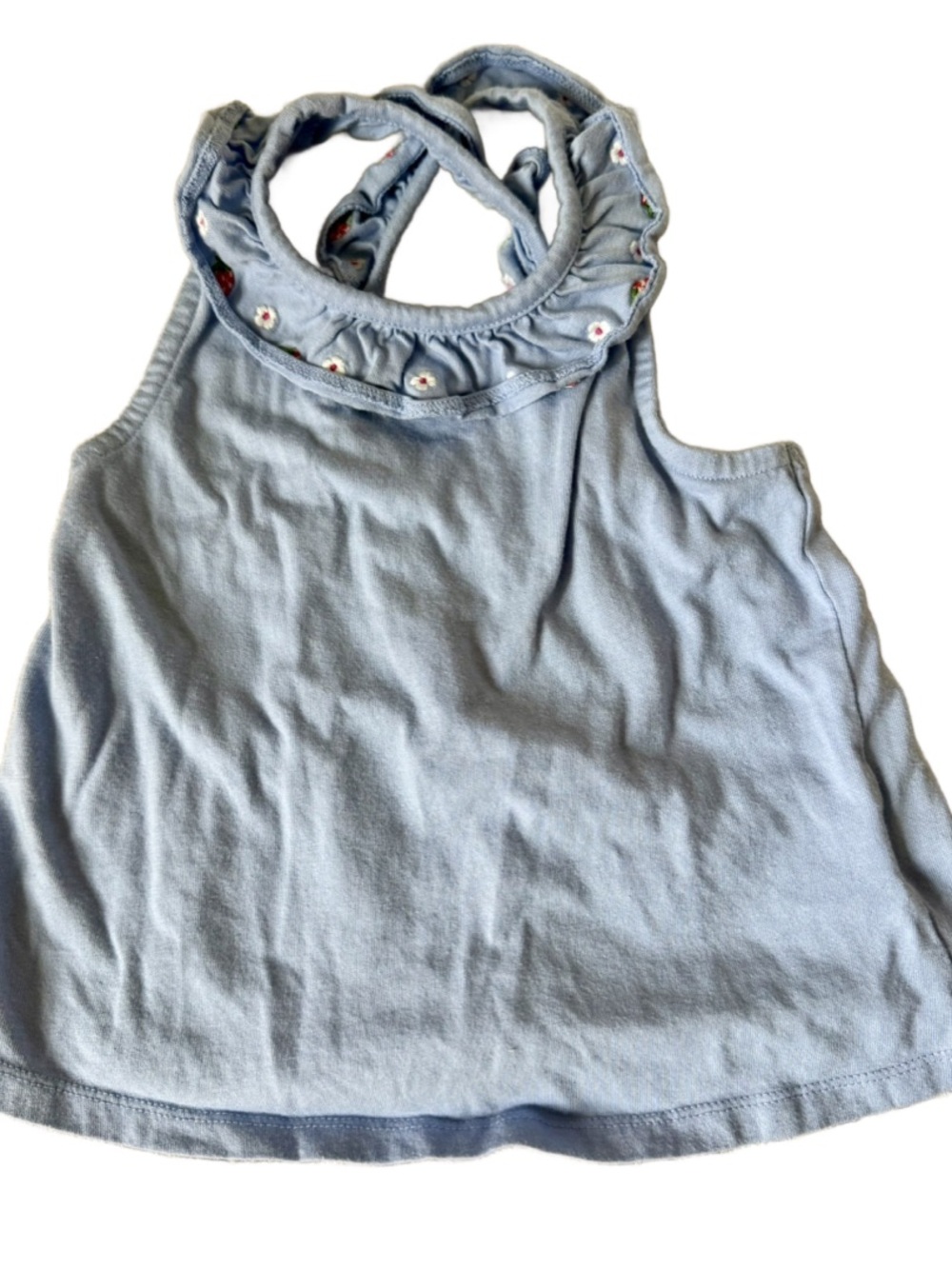 Mini Boden Cross Back Tank, Brunnera Blue